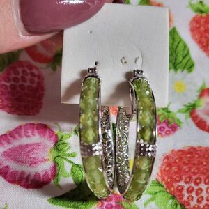 Karis Peridot Hoop Earrings